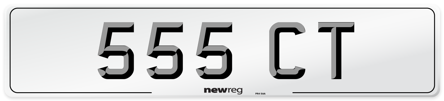 555 CT Number Plate from New Reg